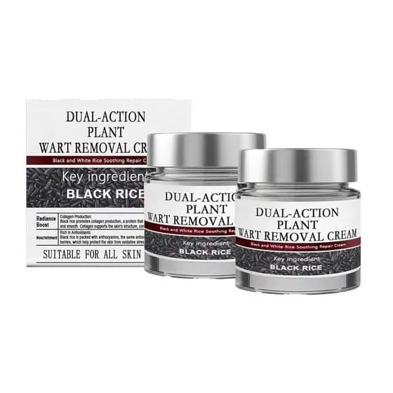 Creme Renovador de Dupla Ação KeraErase, Creme Calmante e Reparador de Arroz Preto e Branco, Essência Corporal Natural a