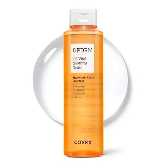 COSRX 5 PDRN B5 Vital Soothing Toner - Tônico Coreano para Rejuvenescimento e Alívio da Pele com DNA de Salmão, Centella