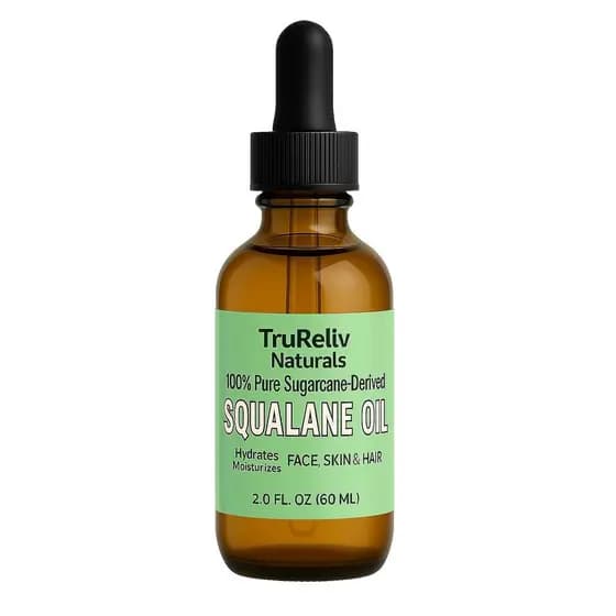 Óleo Facial de Esqualano 100% Puro Derivado de Plantas, 2 Fl Oz, Totalmente Natural, Hidrata, Nutre e Umidifica a Pele d