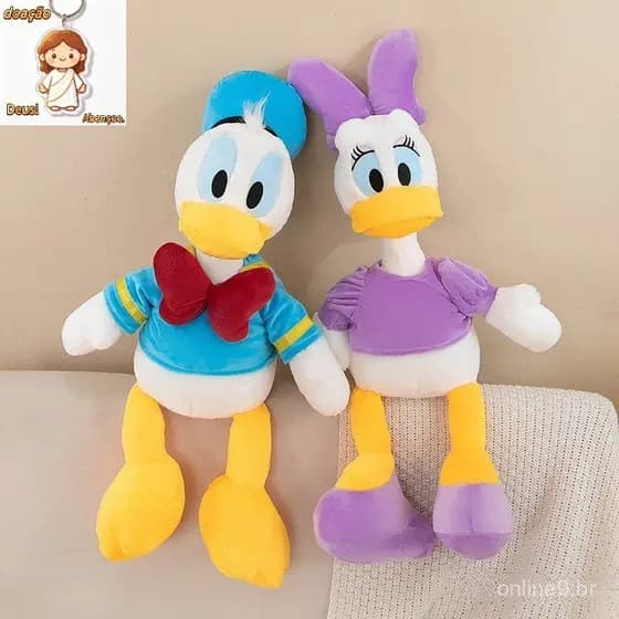 35cm Brinquedo de Pelúcia de Pato Casal Fofo Pato Donald Brinquedo de Pelúcia Daisy Decoração de Quarto JPZK