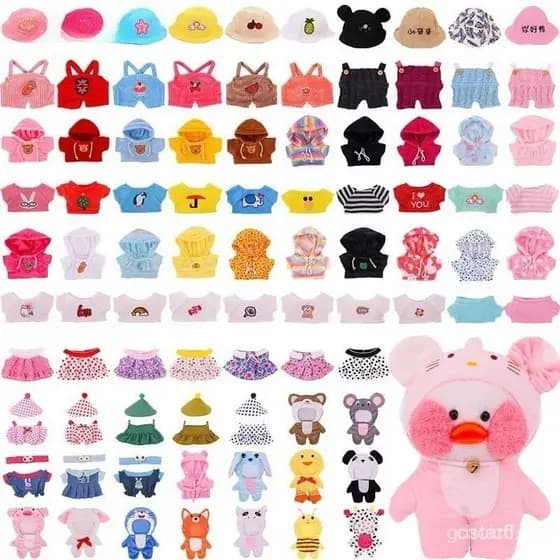 Acessórios para Boneca de Pelúcia de Pato com Ácido Hialurônico Roupas/Pantalões/Bolsas/Vestidos de Animais Macios