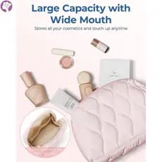 Bolsa de Maquiagem para Viagem para Mulheres - Organizador de Cosméticos com Suporte para Pincéis IXEQ