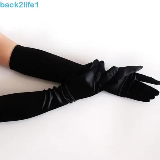 Luva de Performance BACK2LIFE1 em Cetim para Ópera, Proteção Solar, Acessórios Femininos, Luvas de Dança JCPA