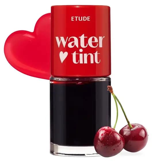ETUDE Dear Darling Water Tint - Cherry Ade (9g) | Batom Líquido de Cor Intensa com Acabamento Hidratante, Leve e Não P