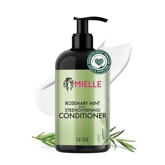 Condicionador Fortificante de Alecrim e Menta Mielle Organics para Mulheres e Homens - Condicionador Hidratante e Desemb