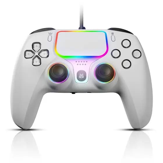 Controle com Fio NBCP para PS5 - Controle de Jogos para PlayStation 5, PS4, PC/Steam, Gamepads, Vibração Dupla e Gatilho