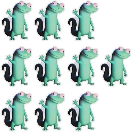 10 Adesivos Decorativos de Lagarto para Carro, Vinil Impermeável, Adesivos Engraçados Estilo Gecko para Para-choques de
