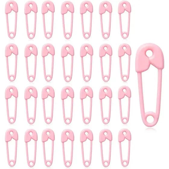 XINHUIDALSQ Alfinetes de Segurança de Plástico para Lembrancinhas de Chá de Bebê, 72 Peças (Rosa)