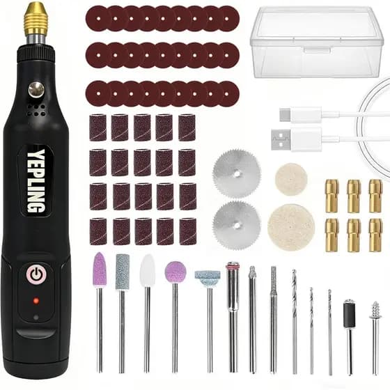 Ferramenta Rotativa Sem Fio, 3.7V Li-Ion 15000rpm, Kit Mini Polidor Elétrico DIY, 72 Peças de Acessórios, Multi-Ferramen