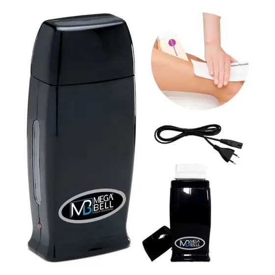 Aquecedor de Cera Roll On Mega Bell Profissional Bivolt Preto ou Pink – Aparelho Depilação Cera Matic