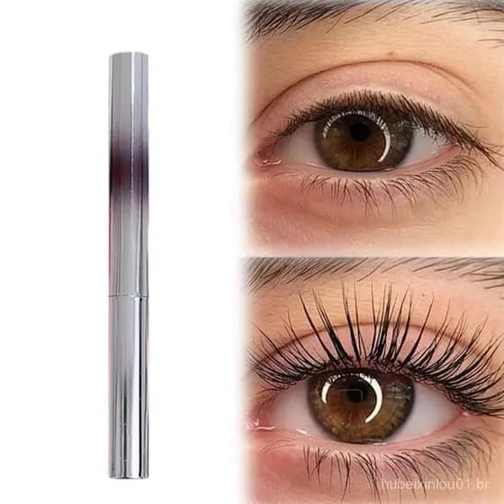 Máscara de Cílios Iron Wand, Nova Máscara de Cílios Preta à Prova d'Água e Lavável, Máscaras com Haste de Metal, Máscara