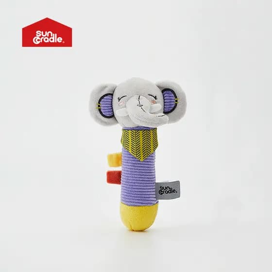 SUNCRADLE Elefante Roxo Bebê Chocalho Sino Pode Entrada Brinquedo Multifuncional para Bebê Remessa de Uma Peça