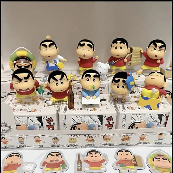 Crayon Shin-Chan cedo antigo pequenas batatas caixa misteriosa figura-feito periféricos brinquedos da moda bonecas