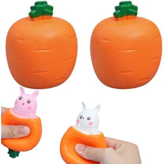 Essenciais para a Cesta de Páscoa, Coelhinho de Cenoura Pop-Up, Brinquedo Divertido e Inovador de Coelho de Cenoura, Bri