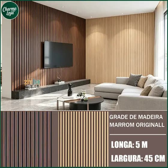 5/10 METROS Papel de Parede Madeira 3D 5 M X 45CM Auto Adesivo Colante Decoração do quarto