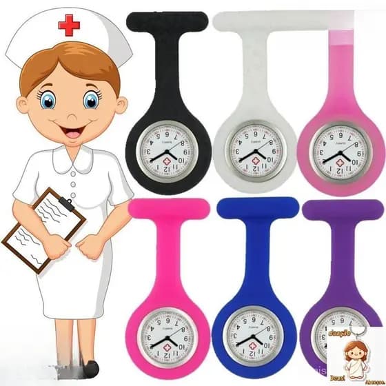 Enfermeira Relógios De Bolso FOB De Silicone , Relógio Sólido Colorido , Clássico Doctor