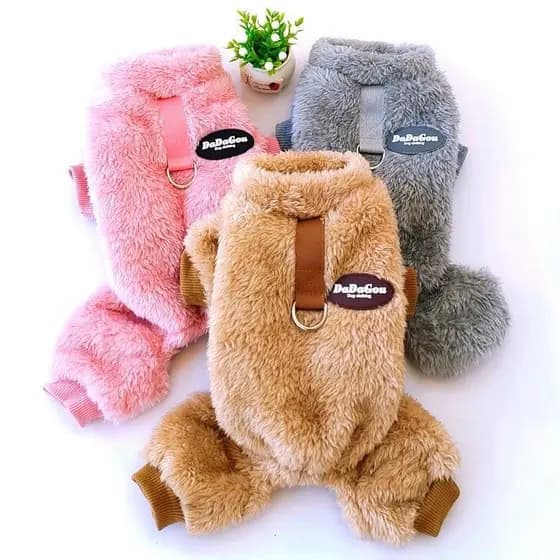 Roupas Para Cães De Inverno Macacões De Lã Quente Animais De Estimação