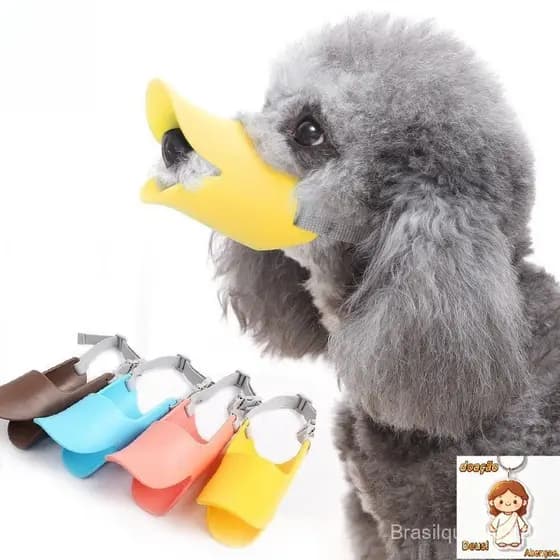 Focinheira De Silicone Para Cachorro Cães Máscara A Boca Do Pato Anti-Mordida Parar O Latido