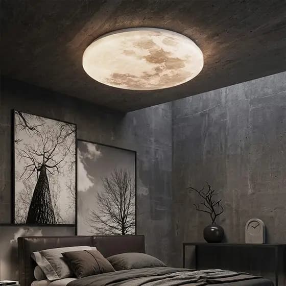 Estilo Nórdico Moderno Minimalista Luminária Lua Lampu Bulan Plafon Luminária Para Quarto Teto Sala De Estar Escritório