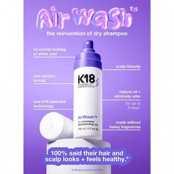AirWashdryshampoo4oz - shampoo seco revolucionário - reduz a oleosidade e o odor - sem pesar.