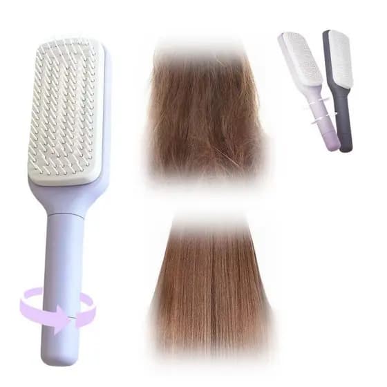 Escova de Cabelo Autolimpante, Nova Escova de Cabelo Antiestática 2026, Escova Retrátil para Desembaraçar para Viagem, P