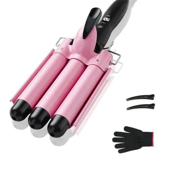 TOP4EVER3 modelador de cachos de três cilindros, ferramenta de modelagem de 1 polegada, modelador de cachos para ondas d