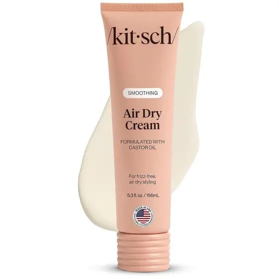 Kitsch oothing Air Dry para Cabelo – Produto para Controle de Frizz com Óleo de Rícino e Óleo de Coco – Estilização Leve