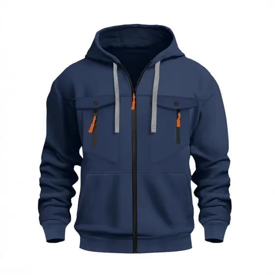 Cross-Border tamanho grande Workwear estilo moletom Amazon estação independente Casual na moda zíper Cardigan moletom ma