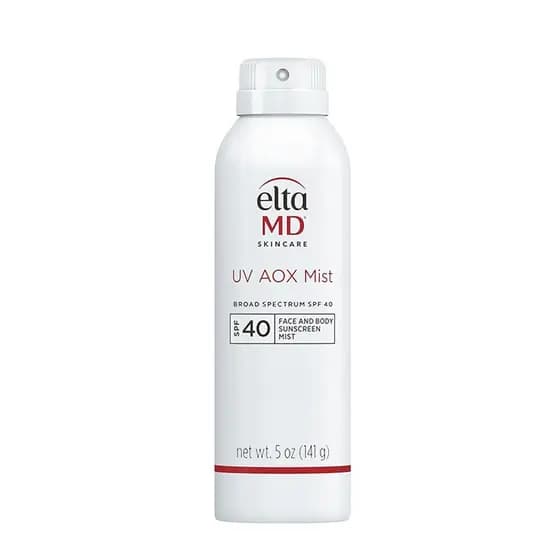 EltaMD UV AOX Mist Protetor Solar Mineral em Spray FPS 40, Protetor Solar de Amplo Espectro para Rosto e Corpo com Óxido