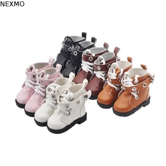 NEXMO 1 Par De Sapatos De Couro PU Para Bonecas , Lindos Boneca De Algodão De 20 Cm , Botas Criativas
