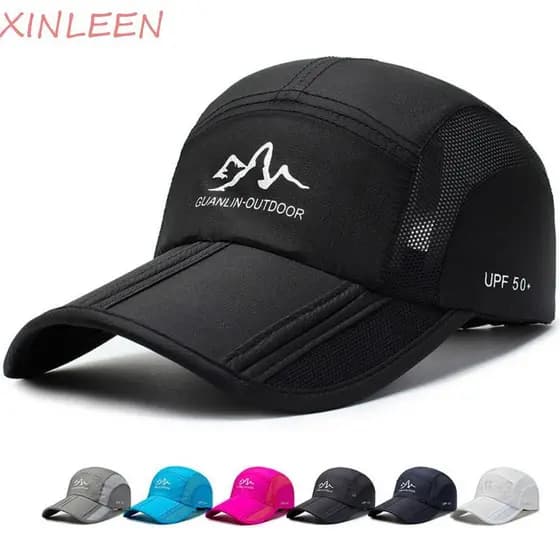 Chapéus De Escalada XINLEEN , Bonés De Malha De Beisebol Com Proteção UV De Secagem Rápida , Boné De Corrida Ajustável D