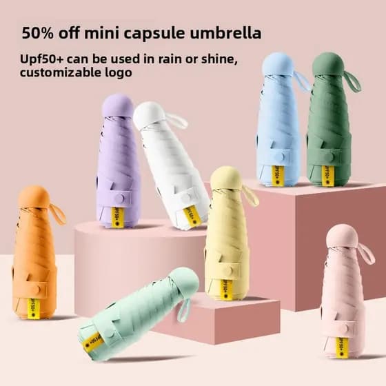 50% de desconto Guarda-chuva Chuva ou Chuva Dupla Utilização Homens Mulheres Guarda-sol Protetor Solar Anti-ultravioleta