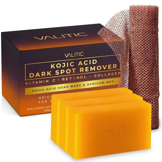 Sabonete Removedor de Manchas Escuras VALITIC com Ácido Kójico, Cúrcuma, Vitamina C, Retinol - Complexo Original Japonês