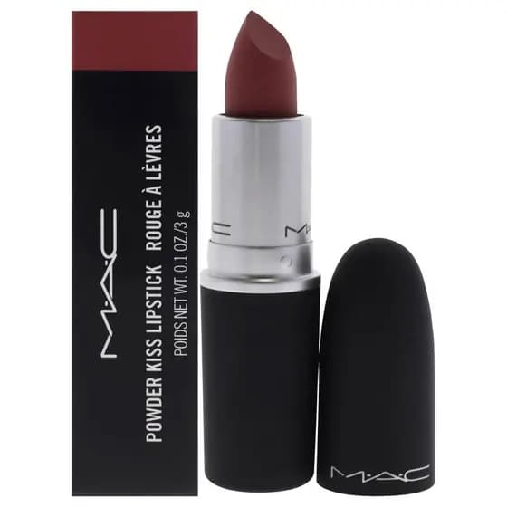 Batom MAC Powder Kiss - 930 Brickthrough para Mulheres - Batom de 0,10 oz