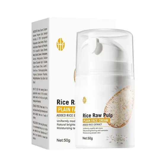 Creme Facial Sem Cor Sadoer Rice Raw Pulp Plain, Sem Maquiagem, com Extrato de Arroz, Hidratante Nude, Creme Facial, Hid