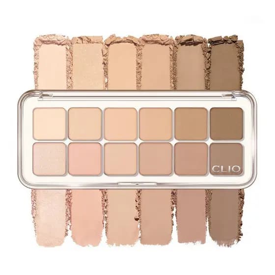 CLIO Pro Eye Palette Air, Paleta de Sombras para Olhos com 12 Cores, Mistura de Acabamentos Matte e Brilhantes, Cor Pigm