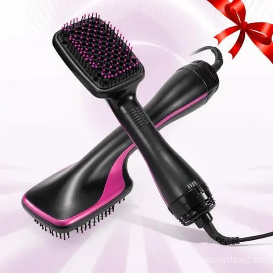 Escova Secadora de Cabelo 2 em 1, Escova Secadora de Cabelo com Íons Negativos, Escova de Ar Quente, Ferramenta de Estil