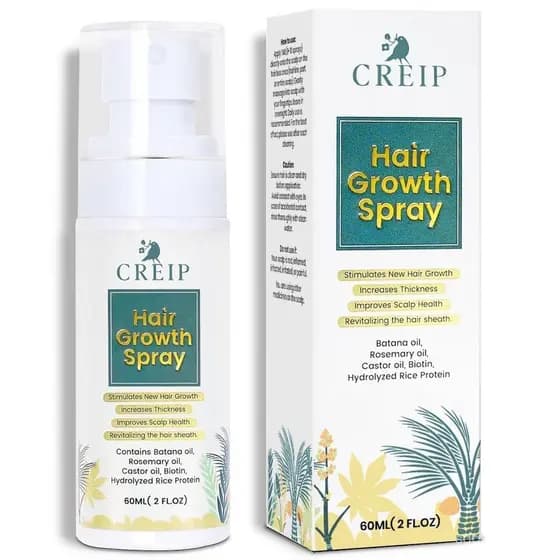 Spray de Óleo para Crescimento Capilar Natural: Fórmula natural contendo óleo de Batana, óleo de rícino, óleo de alecrim
