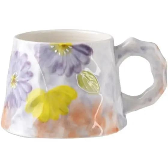 Caneca de cerâmica de 13 onças, extra grande e espessa, ideal para café da manhã, adequada para primavera, verão, outono