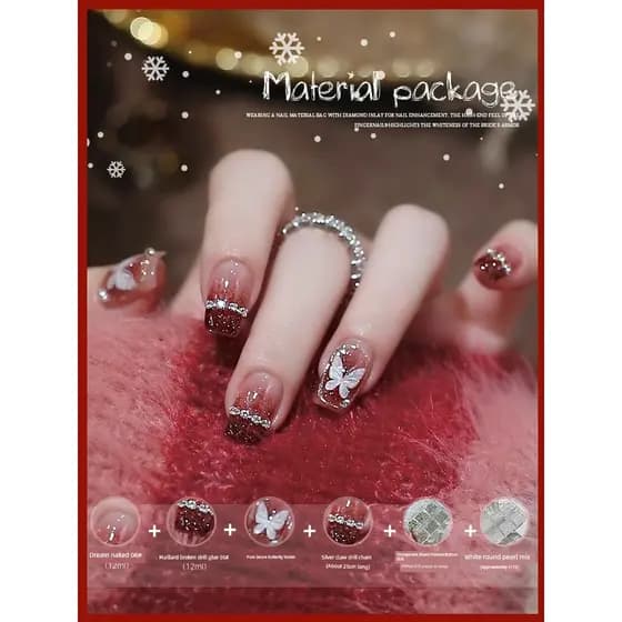 decoração de unha decoração de unha adesivo Adesivos de unhas de acessórios de primavera de borboleta de alta qualidade