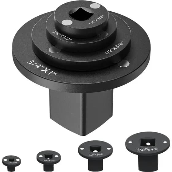 Conjunto de Adaptadores de Soquete de Impacto de Perfil Baixo, Conjunto de Adaptadores para Catraca, 1/4" a 3/8", 3/8" a