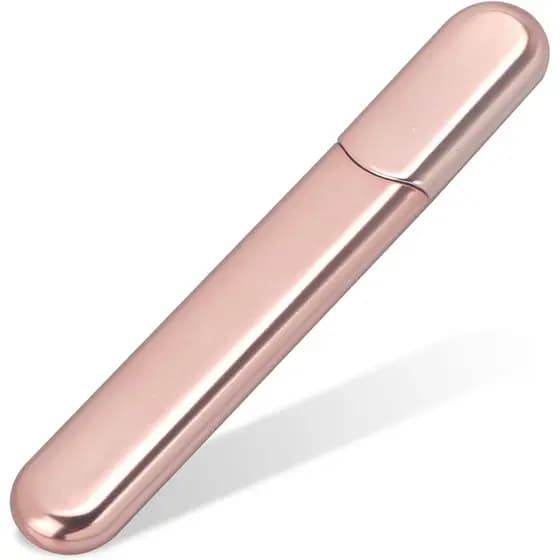 Lima De Unhas De Vidro MiDenso Premium , Cor Damasco , 5.5 Polegadas | Tampão Crystal Diamond Salon , Naturais E Acrílic