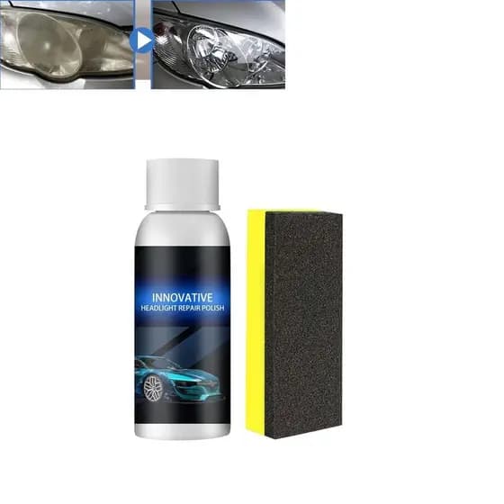 Polidor Inovador para Reparação de Faróis, Fluido para Reparação de Faróis de Carro, Limpador de Faróis de Carro (50ml,