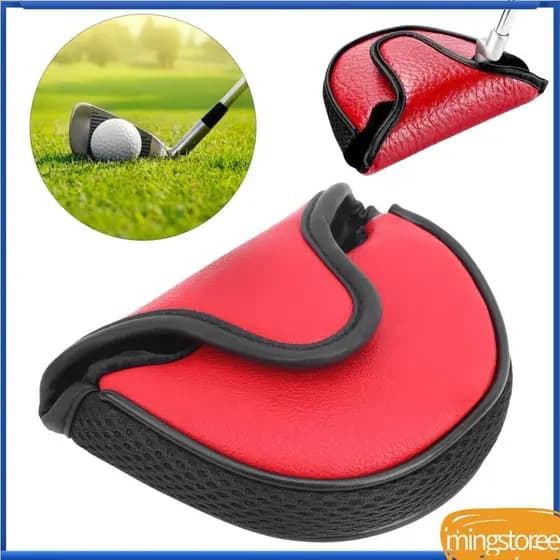 Mingstoree.br VGEBY Putter Covers Headcover Acessório de proteção de couro PU semicírculo (vermelho)