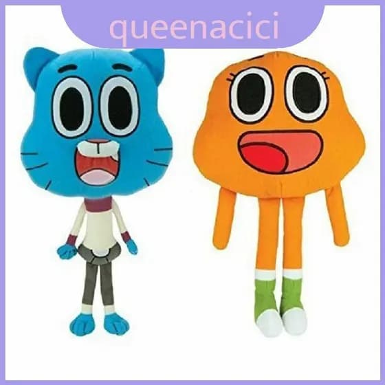 E Huggable Charming 9.84 " Boneca De Pelúcia Darwin Do Incrível Mundo De Gumball , Tudo Para Idades