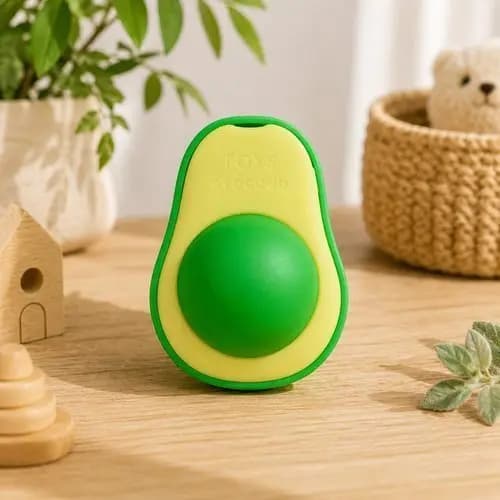 Brinquedo Gato Abacate Catnip 6cm Material Seguro Estimulante Divertido Verde