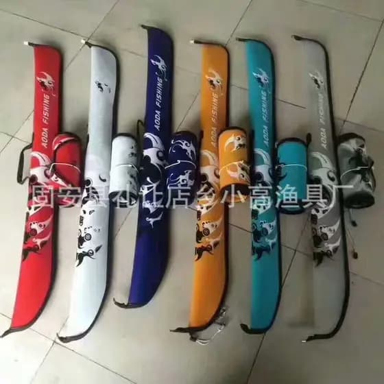 Equipamento de pesca pintado Graffiti EVA saco de vara de pesca saco de vara macia saco de pesca 1.25m resistente ao des