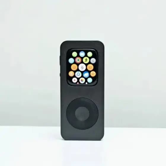Capa de relógio impressa em 3D em estilo retrô, expansível, adequada para iWatch séries SE/5/6/7/8/9/10 e iPod.