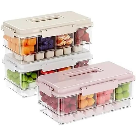 Caddy De Condimentos Refrigerados A Gelo De 3 Pacotes Com 4 Recipientes Removíveis Servidor De Ingredientes Taco Tampa B