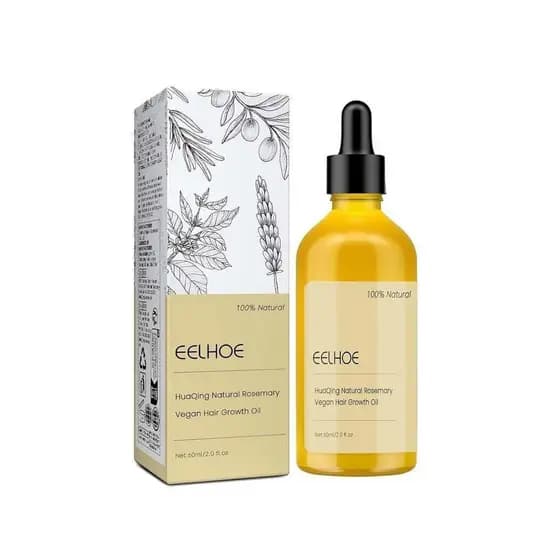Óleo capilar natural YUUCANGH de 60ml, óleo capilar orgânico de alecrim Eelhoe puro e vegano, adequado para cabelos seco
